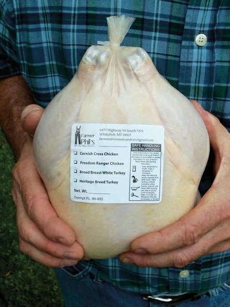 Figure 5. An example of an Exempt Poultry Label for NC poultry